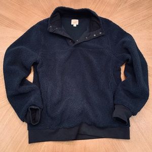 J Crew 3/4 Button Sherpa Pull-Over Fleece - Size L